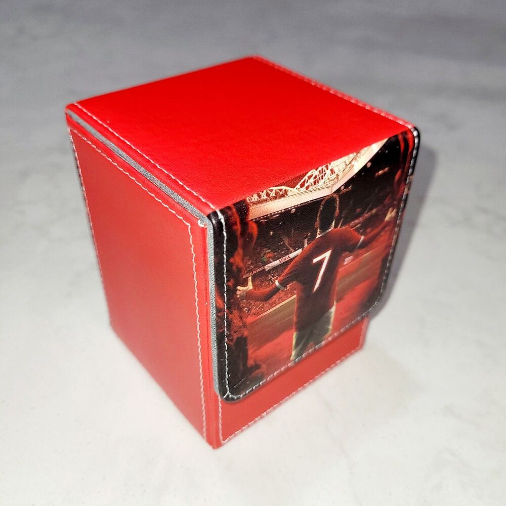 Leather Deck Cases 100+ Card Deck Game Box Magnetic Vertical Storage CR7 NWOT